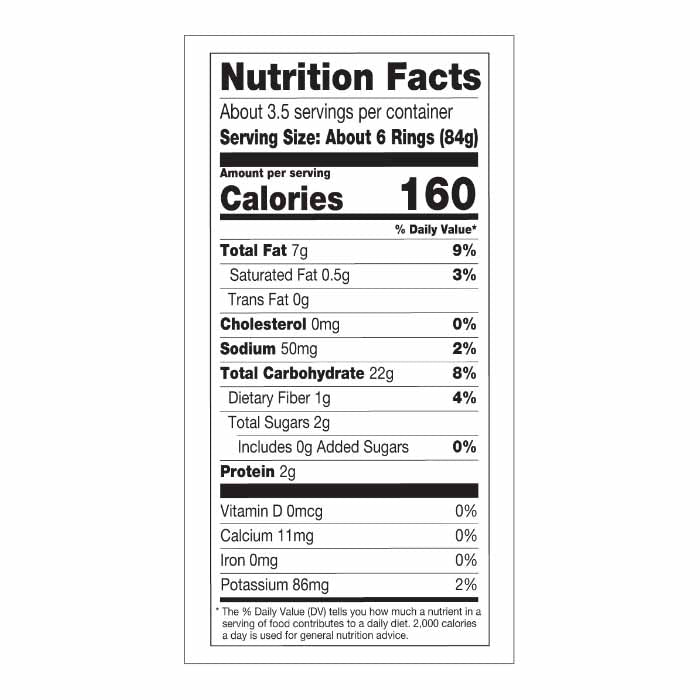 Ian's Natural Foods - Gluten-Free Onion Rings, 10oz - back