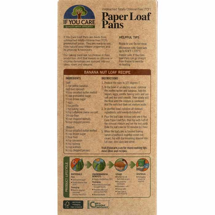 If You Care - Paper Loaf Pans, 4 Pack - back