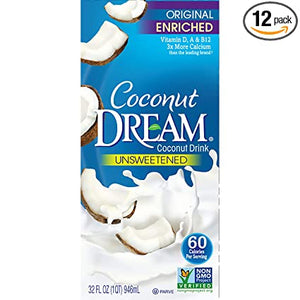 Imagine Foods Coconut Dream Coconut Drink Unsweetened Original 32 Fl Oz | Pack of 6