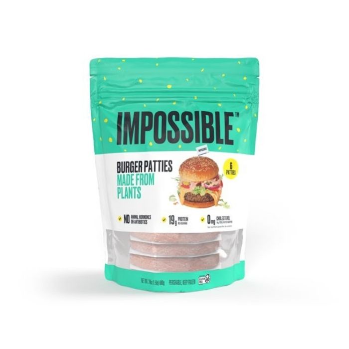Impossible Frozen Burger Patties Made From Plants 6 Pack 