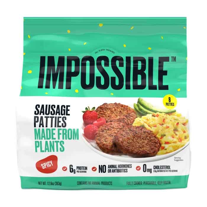 Impossible Foods - Sausage Patties - Spicy, 12.8oz