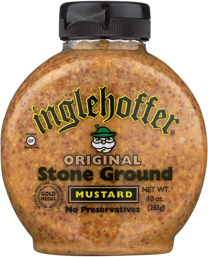 Inglehoffer Mustard - Original - Stone Ground 10 oz
 | Pack of 6 - PlantX US