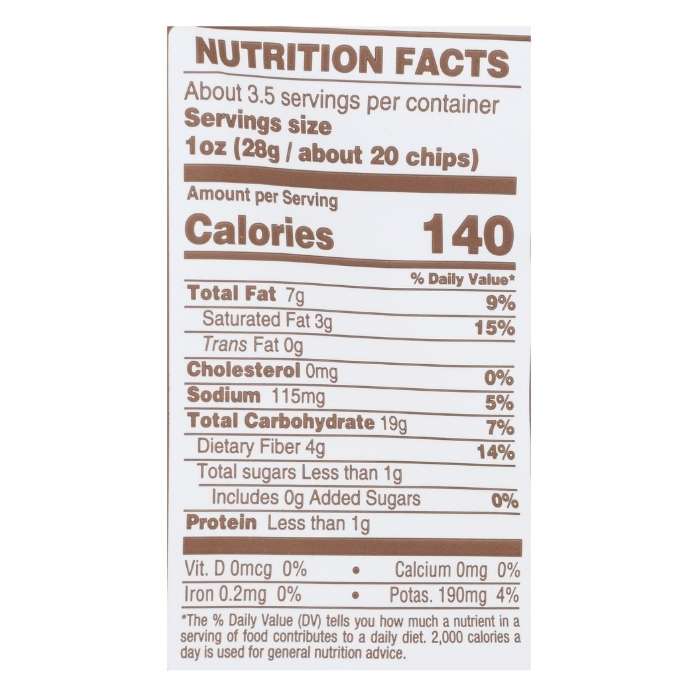 Inka - Plantain Chips Garlic, 4oz - nutrition facts