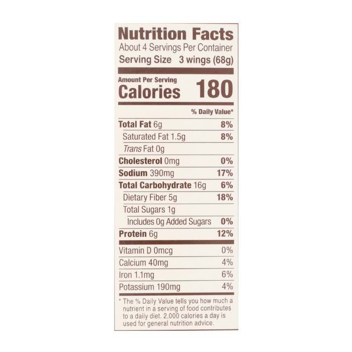 Jack & Annie's - Buffalo Jack Wings, 9.7oz - nutrition facts