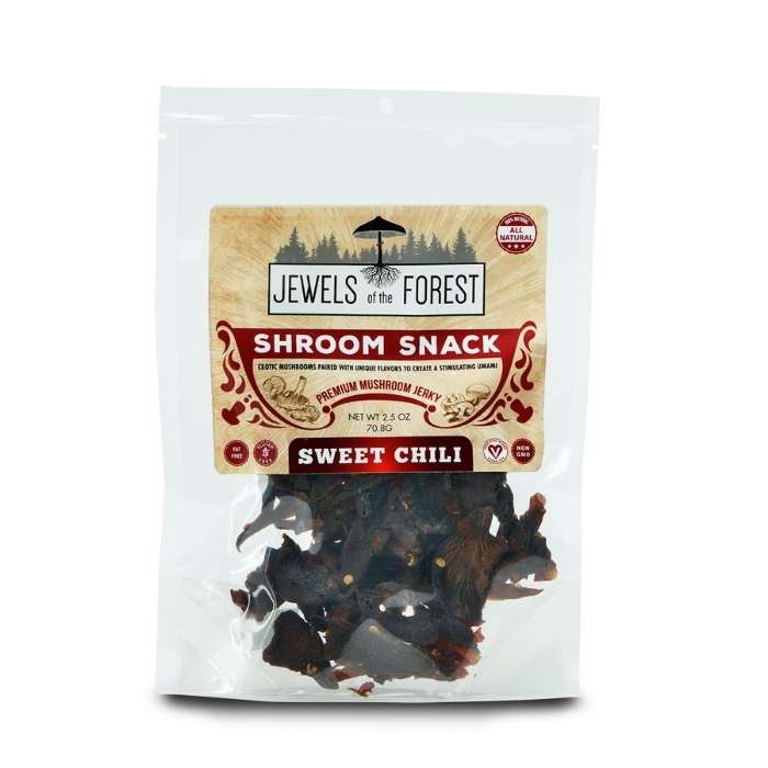 Jewels of the Forest - Sweet Chili Premium Mushroom Jerky, 2.5oz - front