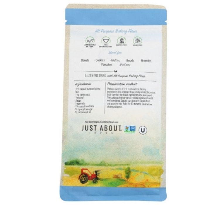 Just About Foods - Gluten & Grain Free All Purpose Flour, 16 oz - back