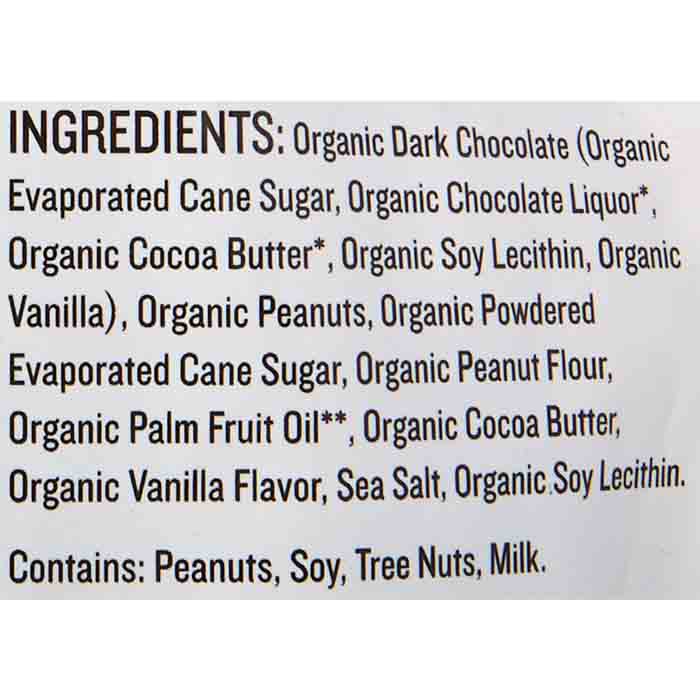 Justin's - Organic Bag of Mini Dark Peanut Butter Cups, 4.7oz - Back