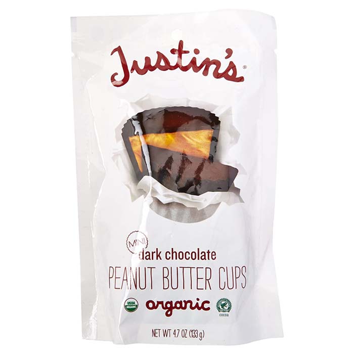 Justin's - Organic Bag of Mini Dark Peanut Butter Cups, 4.7oz