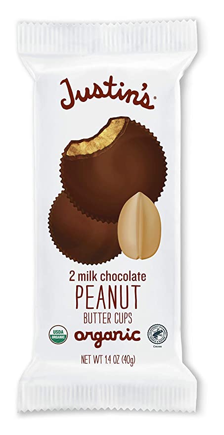Justin's, Peanut Butter Cups, Dark Chocolate, 1.4 oz
 | Pack of 12 - PlantX US