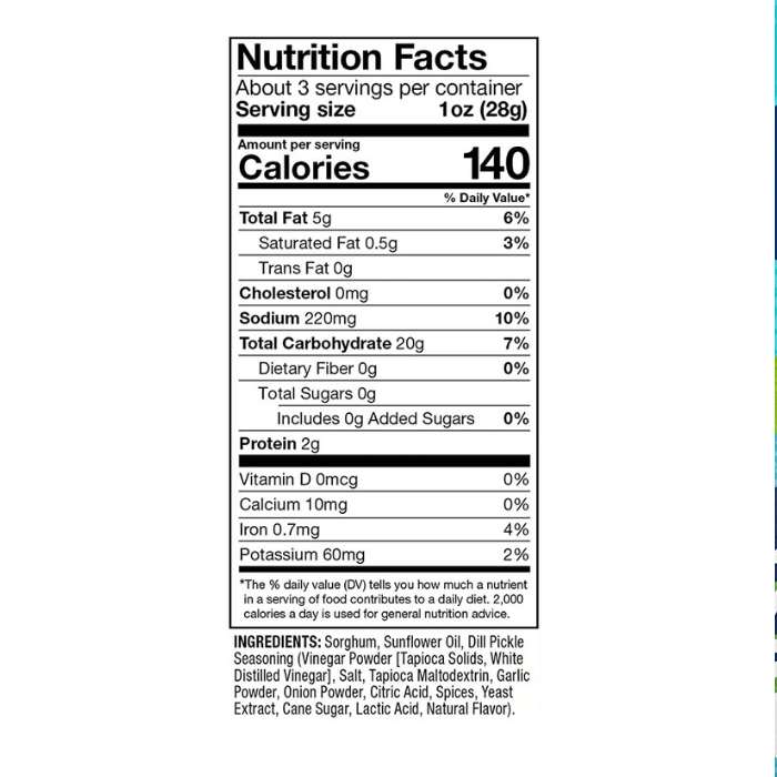 Ka-Pop! - Super Grains Dill Pickle Rings, 2.75oz - nutrition facts