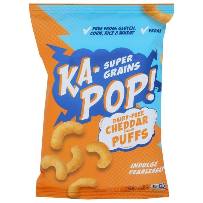 Ka-Pop! - Super Grains Puffs Dairy-Free Cheddar, 4oz - front