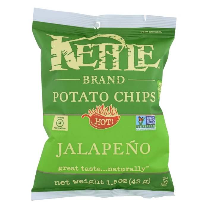Kettle Brand - Potato Chips Jalapeno, 1.5oz - front