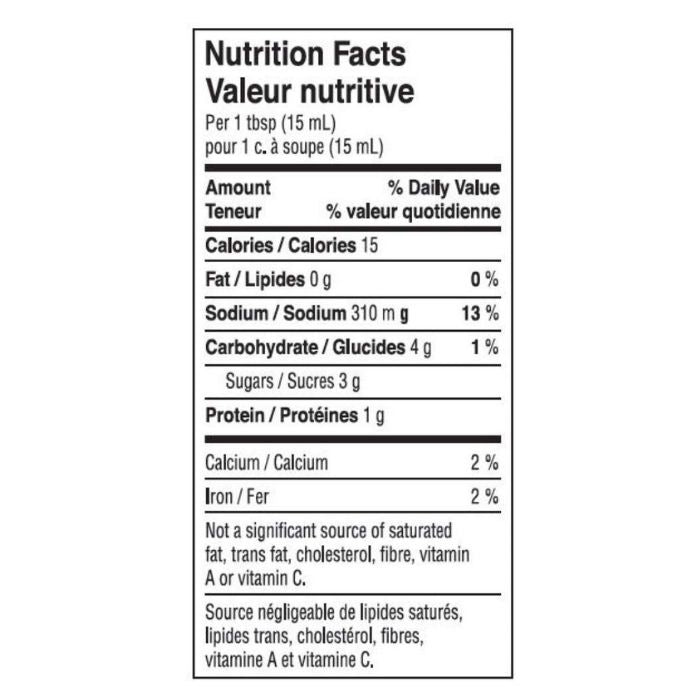 Kikkoman - Lite Teriyaki Sauce, 10oz - nutrition facts