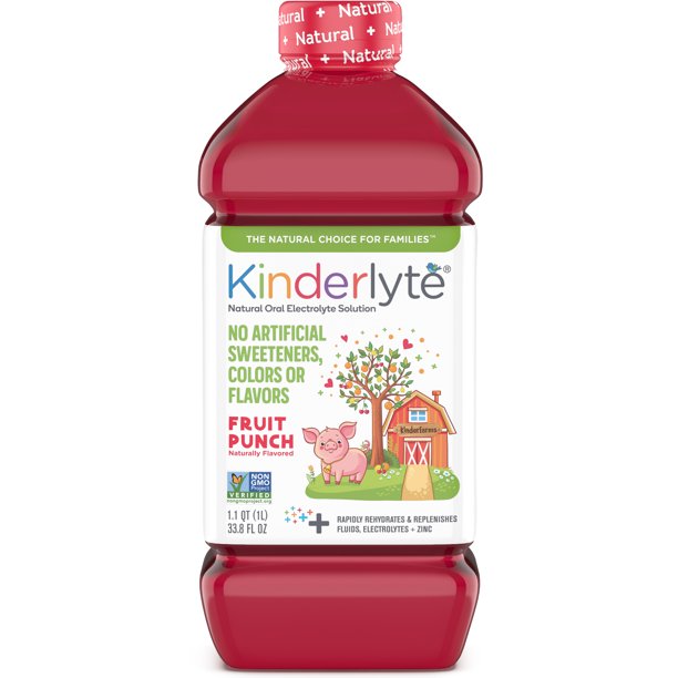 Kinderlyte Natural Oral Electrolyte Solution - 33.8 Fl Oz | Pack of 6 - PlantX US