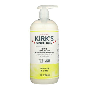 Kirk's - 3-in-1 Head To Toe Nourishing Cleanser Juniper & Lime, 32 fl oz