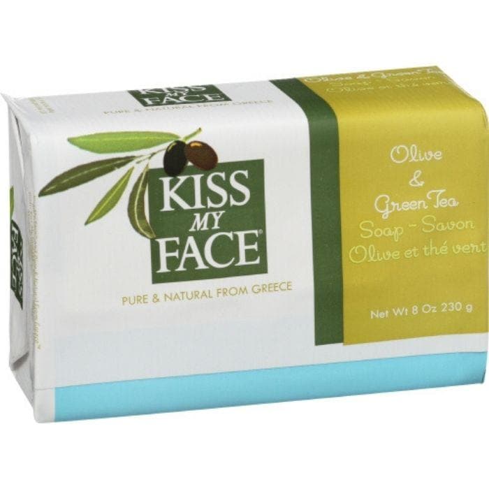 Kiss My Face - Olive & Green Tea Soap - Front