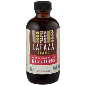 Lafaza - Organic Pure Madagascar Vanilla Extract, 4oz | Pack of 6