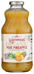 Lakewood Juice Pure Pineapple Organic , 32 Fl Oz | Pack of 6