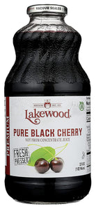 Lakewood Premium Pure Fruit Juice Pressed Black Cherry 32 Fl Oz | Pack of 6