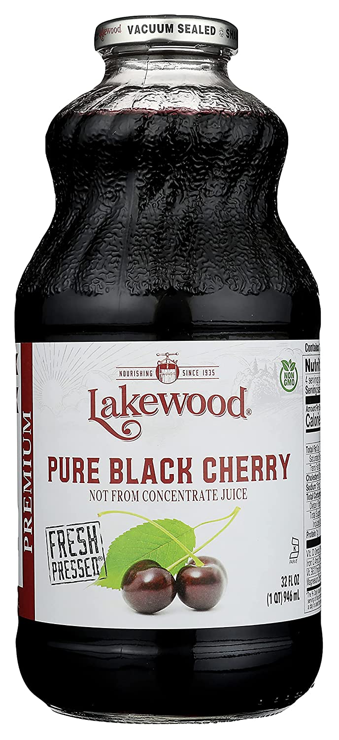 Lakewood Premium Pure Fruit Juice Pressed Black Cherry 32 Fl Oz
 | Pack of 6 - PlantX US