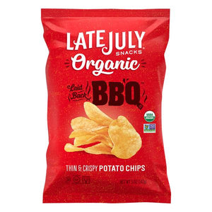 Late July Thin & Crispy Potato Chips BBQ 5.5 Oz
 | Pack of 12