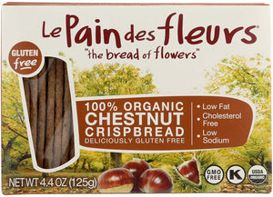 Le Pain Des Fleurs Organic Crispbread Gluten Free Chestnut 4.4 Oz | Pack of 6