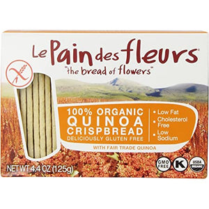 Le Pain des fleurs Organic Crispbread Gluten Free Quinoa | Pack of 6