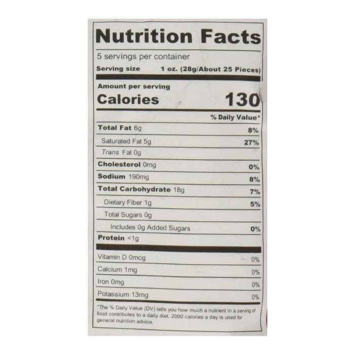 Lesser Evil - Himalayan sea salt Paleo Puffs - Nutrition Facts