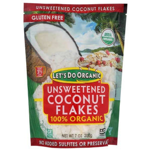 Let's Do Organic - Unsweetened Coconut Flakes, 7oz