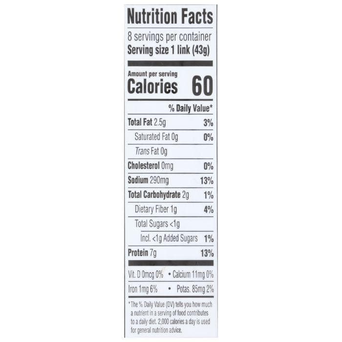 LightLife - Smart Dogs, 12oz product - nutrition facts