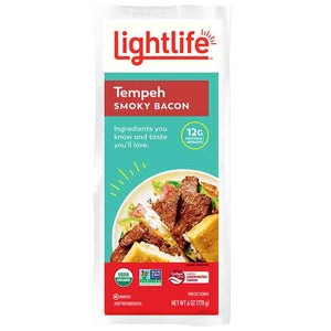 Lightlife - Tempeh Strip Smoky Fakin Bacon, 6oz | Pack of 12