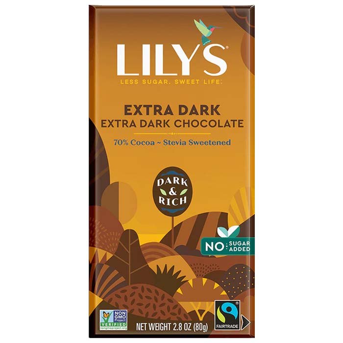 Lily's - Extra Dark Chocolate Bar 70% Cocoa original 2.8oz