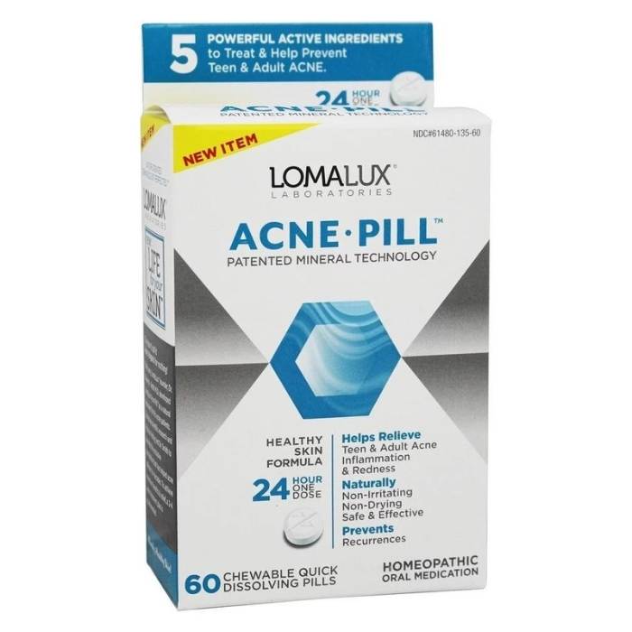 Loma Lux Laboratories - Acne Pill Healthy Skin Formula, 60 Pills - front