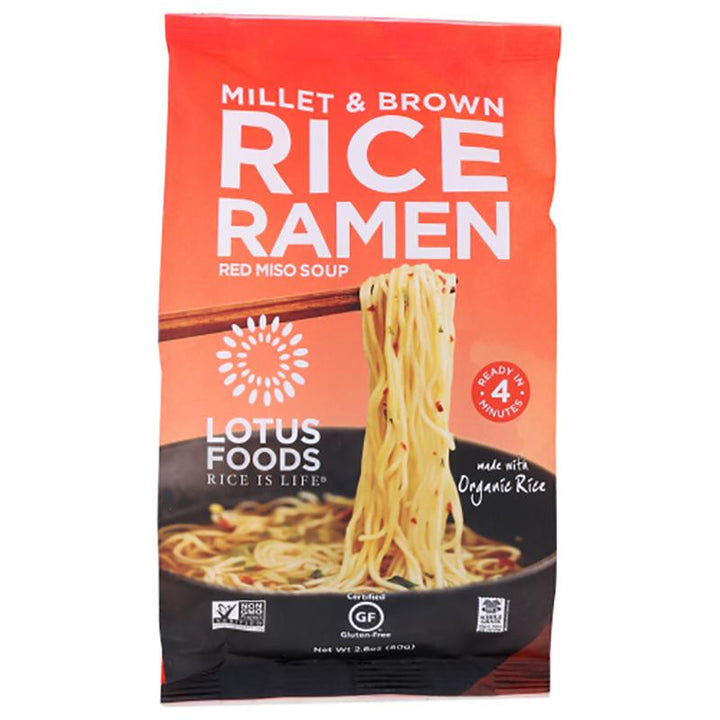 Lotus Foods Ramen - Millet _ Brown Rice w Miso, 2.8 oz
