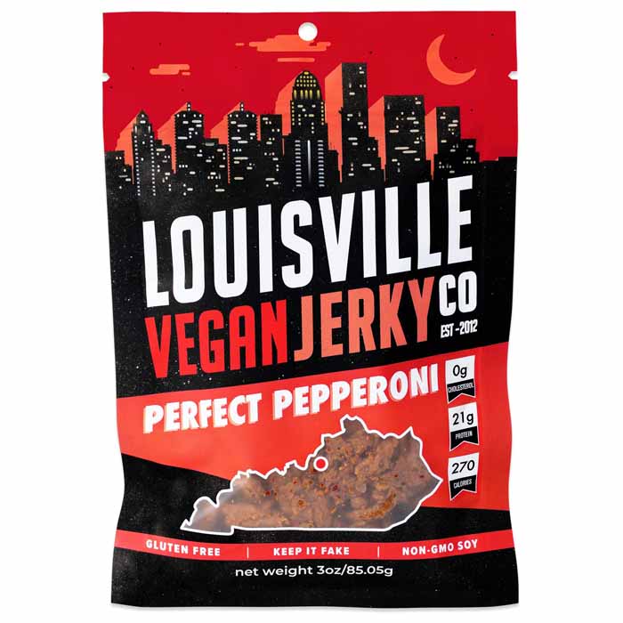 Louisville Vegan Jerky - Perfect Pepperoni, 3oz
