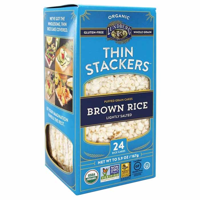 Lundberg - Organic Thin Stackers - Brown Rice Lightly Salted, 5.9oz 
