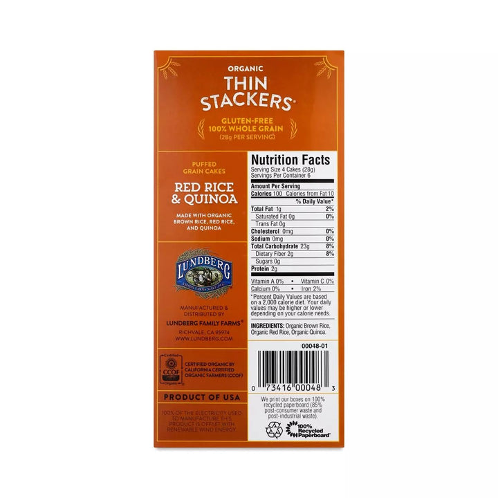 Lundberg-Thin Stackers Red Rice & Quinoa