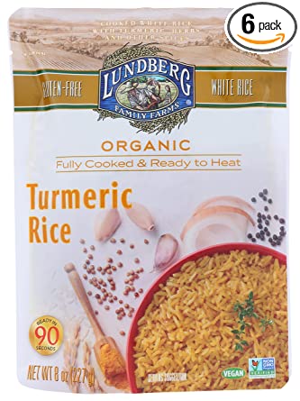 Lundberg Family Farms Organic Turmeric Rice, 8 Ounce
 | Pack of 6 - PlantX US