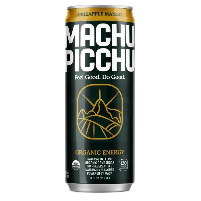 Machu Picchu - Elevate 120 Organic Energy Drinks Pineapple Mango, 12 fl oz - front