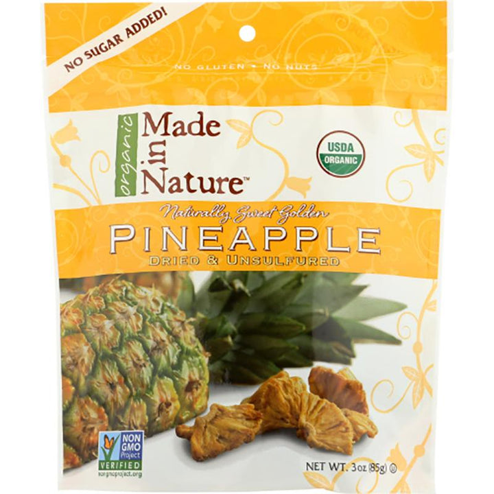 Made In Nature Pineapples Dried, 3 oz