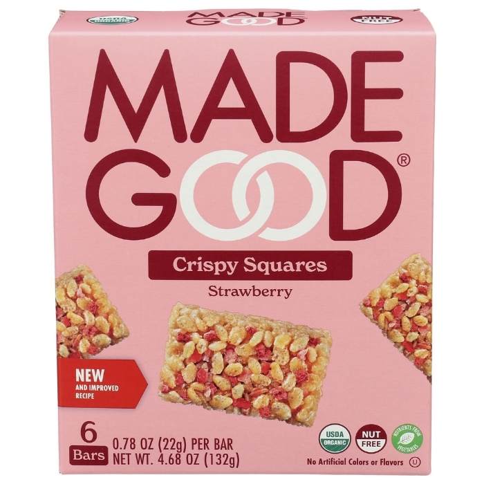 Madegood - Crispy Squares Strawberry, 4.68oz - front