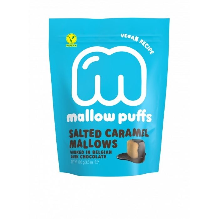 Mallow Puffs - Belgian Chocolate Mallows, 3.5oz - Salted Caramel - Front