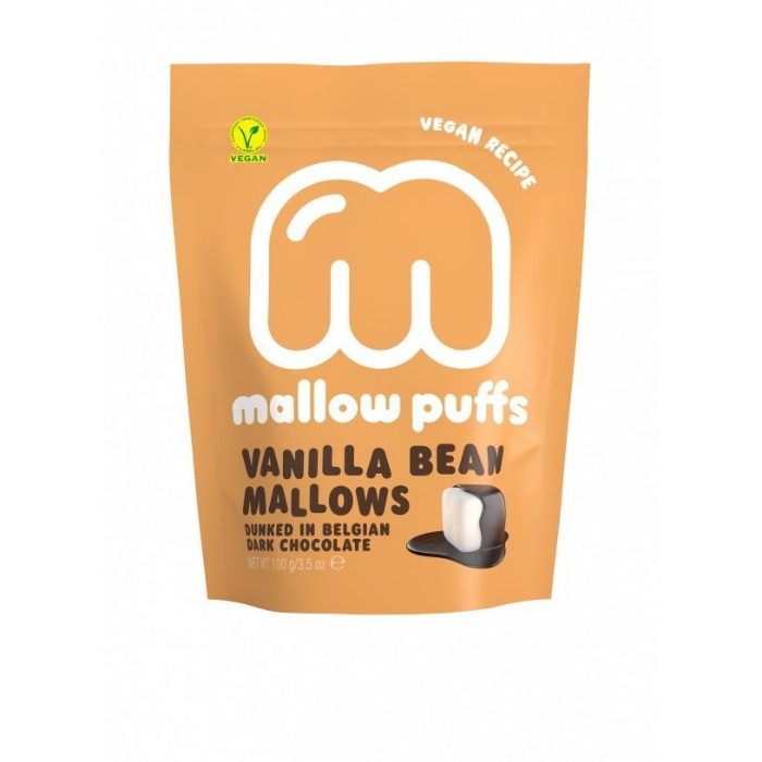 Mallow Puffs - Belgian Chocolate Mallows, 3.5oz - Vanilla Bean- Front