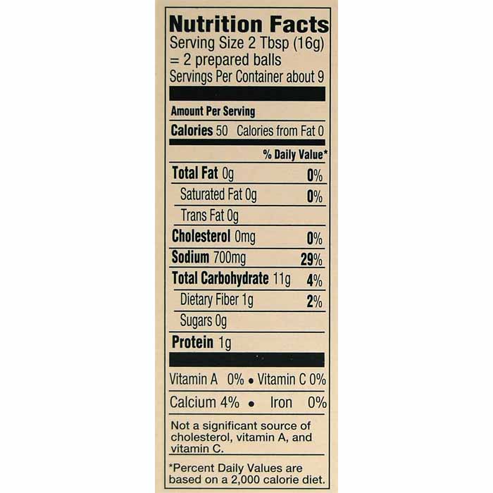 Manischewitz - Matzo Ball Mix, 5oz - back