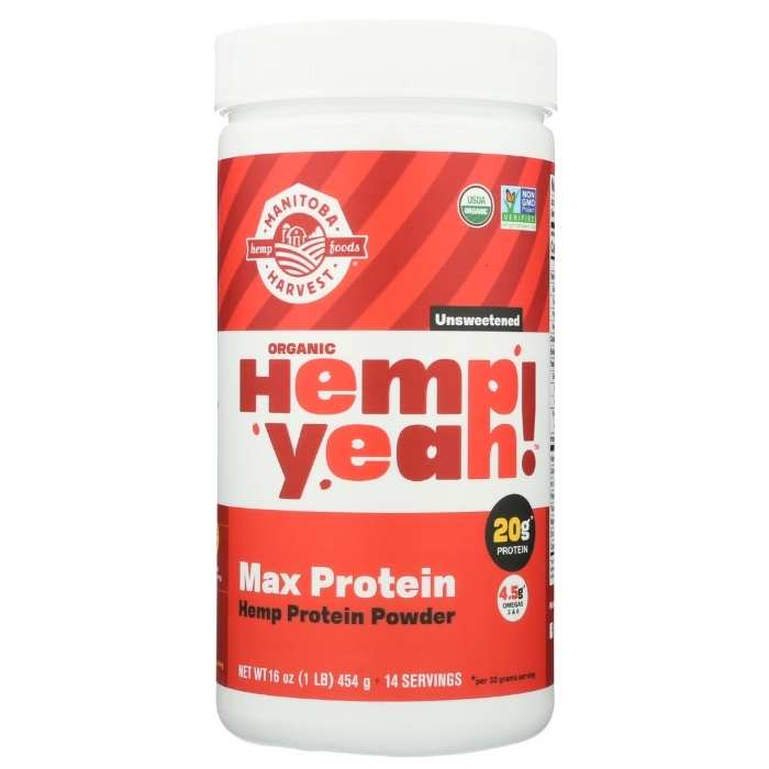 Manitoba Harvest - Hemp Yeah! Unsweetened Max Protein, 16oz - front