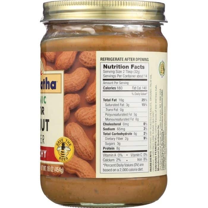 MaraNatha - Organic Peanut Butter Crunchy back