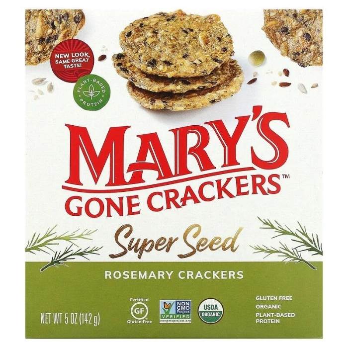 Mary's Gone Crackers - Superseed Rosemary Crackers, 5oz - front