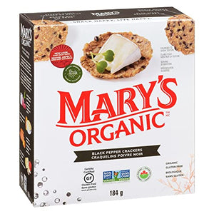 Mary's Gone Crackers Black Pepper Crackers, Organic Brown Rice, Gluten Free, 6.5 Oz
 | Pack of 6