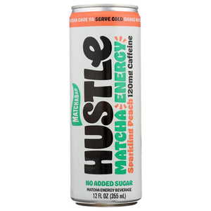 Matchabar - Peach Hustle Matcha Energy Drink, 12oz