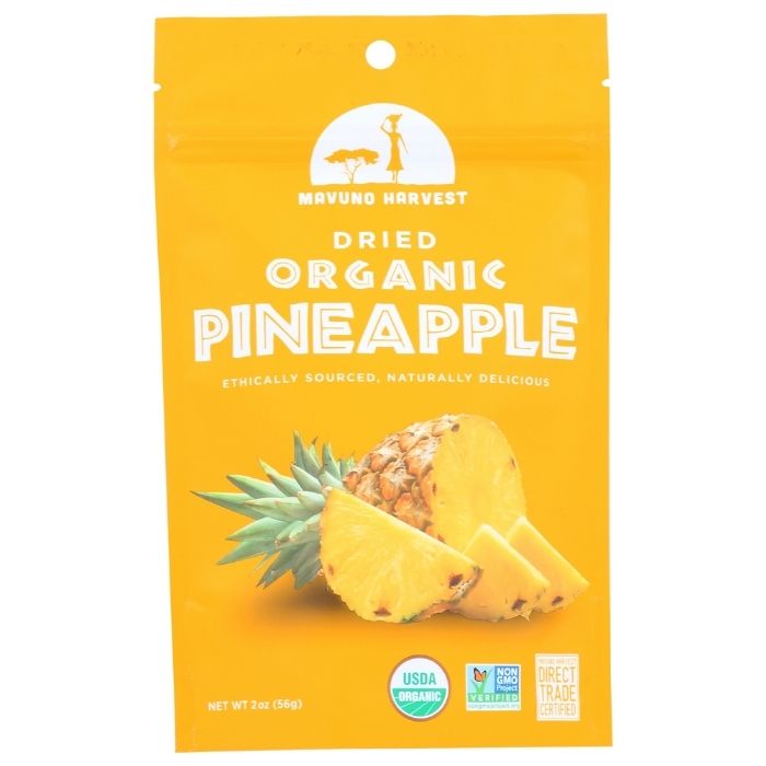 Mavuno Harvest - Organic Dried Pineapple, 2oz - front